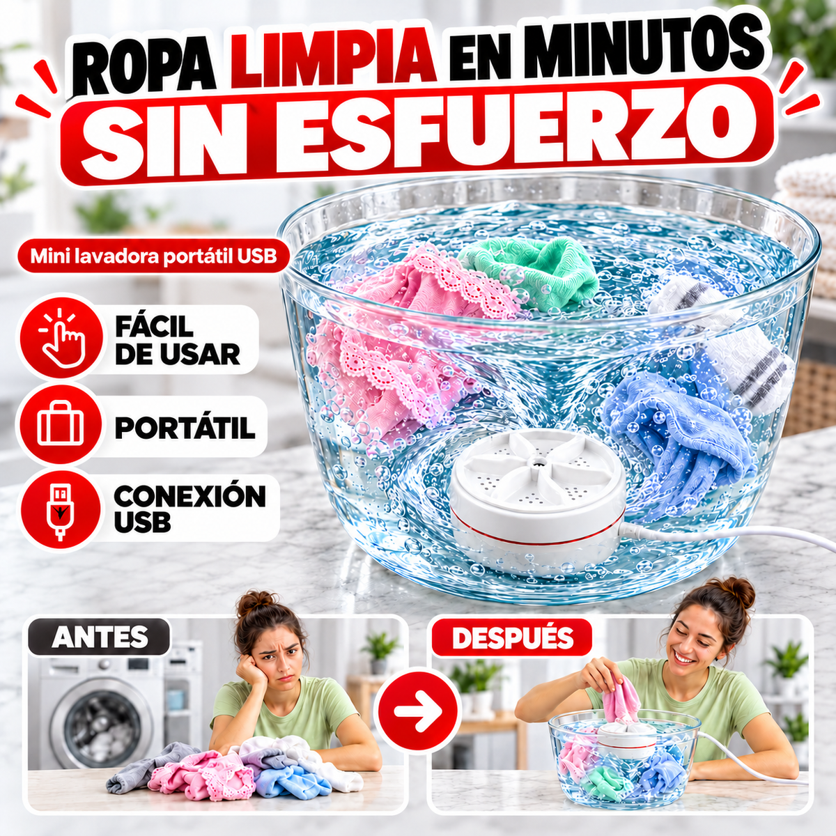 TURBINE WASH: ¡DILE ADIÓS AL LAVADO A MANO Y HOLA A LA COMODIDAD! 🧺