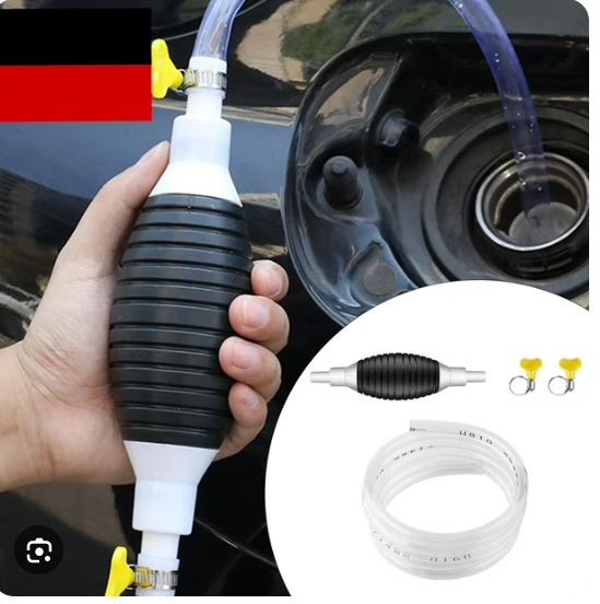Bomba de Succión Manual – Transfiere Gasolina Sin Complicaciones