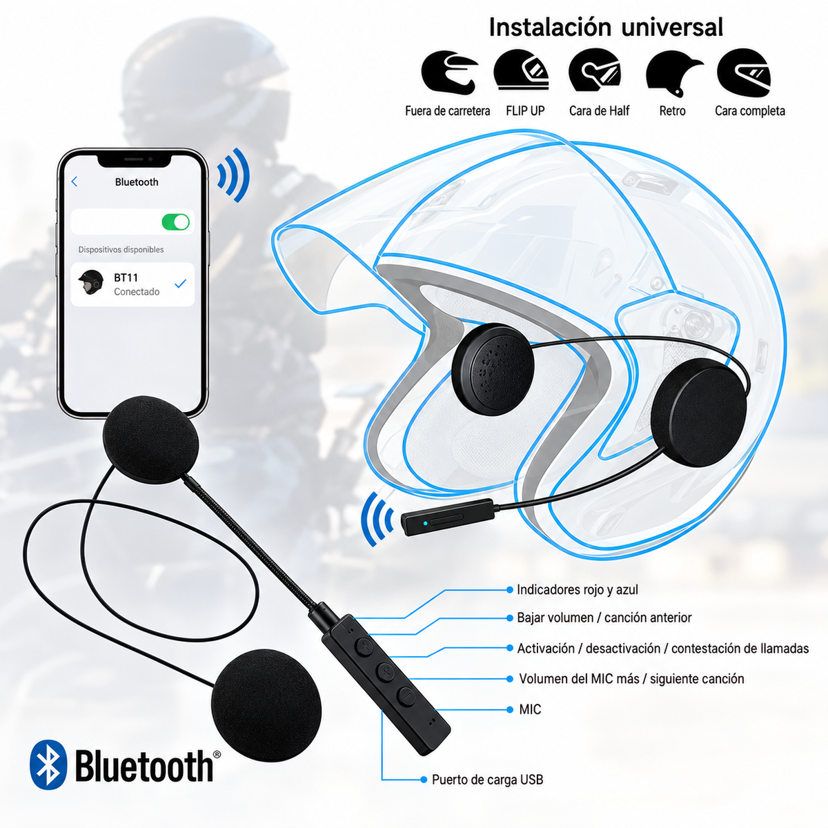 Intercomunicador bluetooth