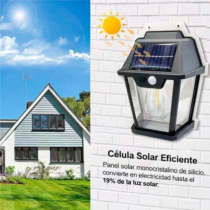 LAMPARA EXTERIOR SOLAR CON PANEL LED - DASE -0374 X60