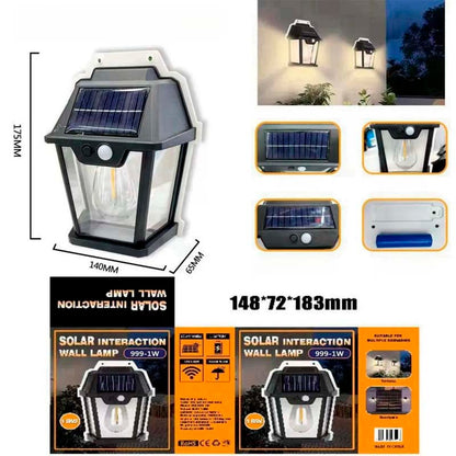 LAMPARA EXTERIOR SOLAR CON PANEL LED - DASE -0374 X60