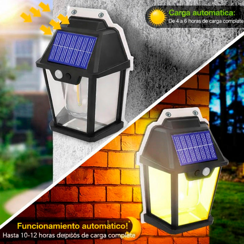 LAMPARA EXTERIOR SOLAR CON PANEL LED - DASE -0374 X60