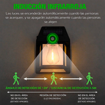 LAMPARA EXTERIOR SOLAR CON PANEL LED - DASE -0374 X60