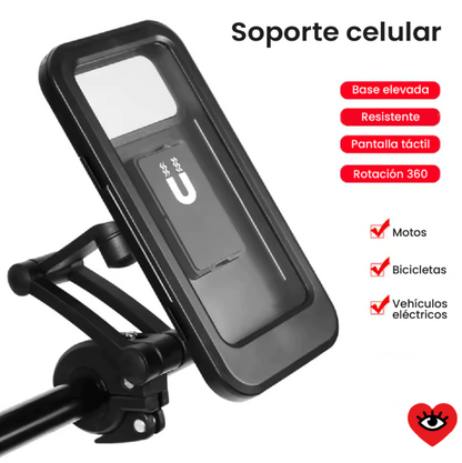 Soporte Impermeable para Celular – Protege tu Teléfono de la Lluvia Mientras Conduces