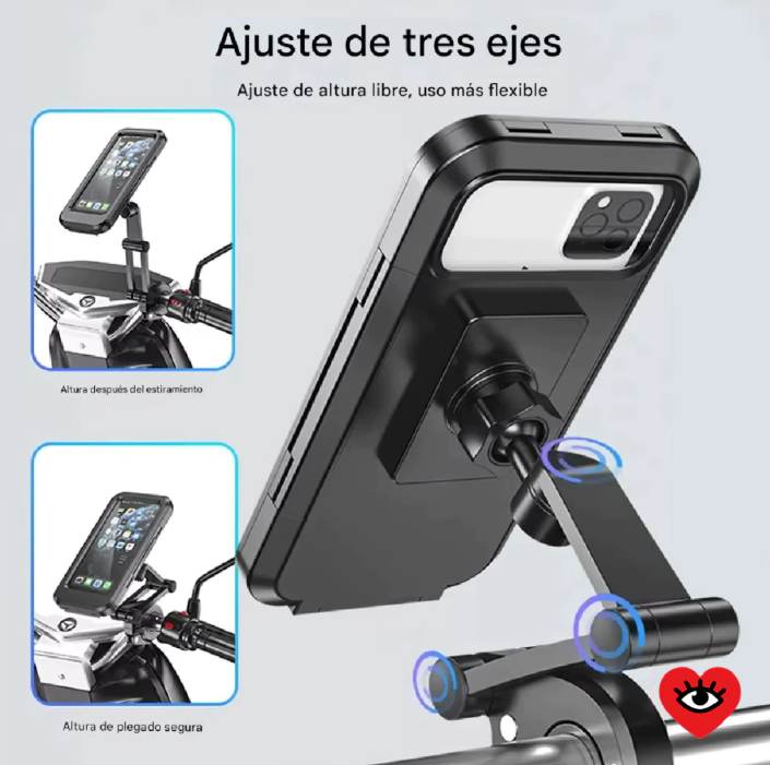 Soporte Impermeable para Celular – Protege tu Teléfono de la Lluvia Mientras Conduces