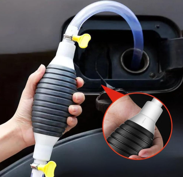 Bomba de Succión Manual – Transfiere Gasolina Sin Complicaciones