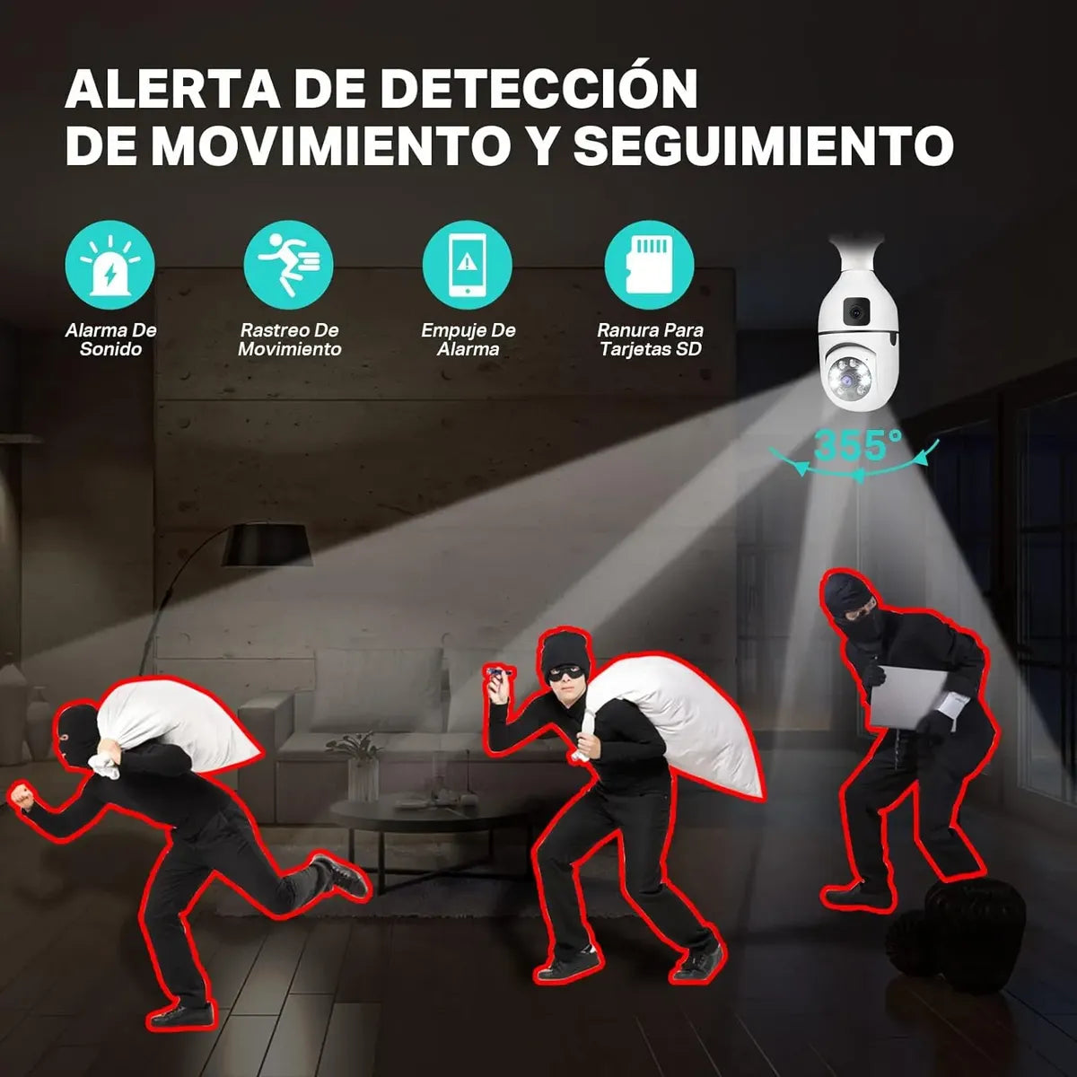 CAMARA BOMBILLA DOBLE IPEAR SD-E27-2B