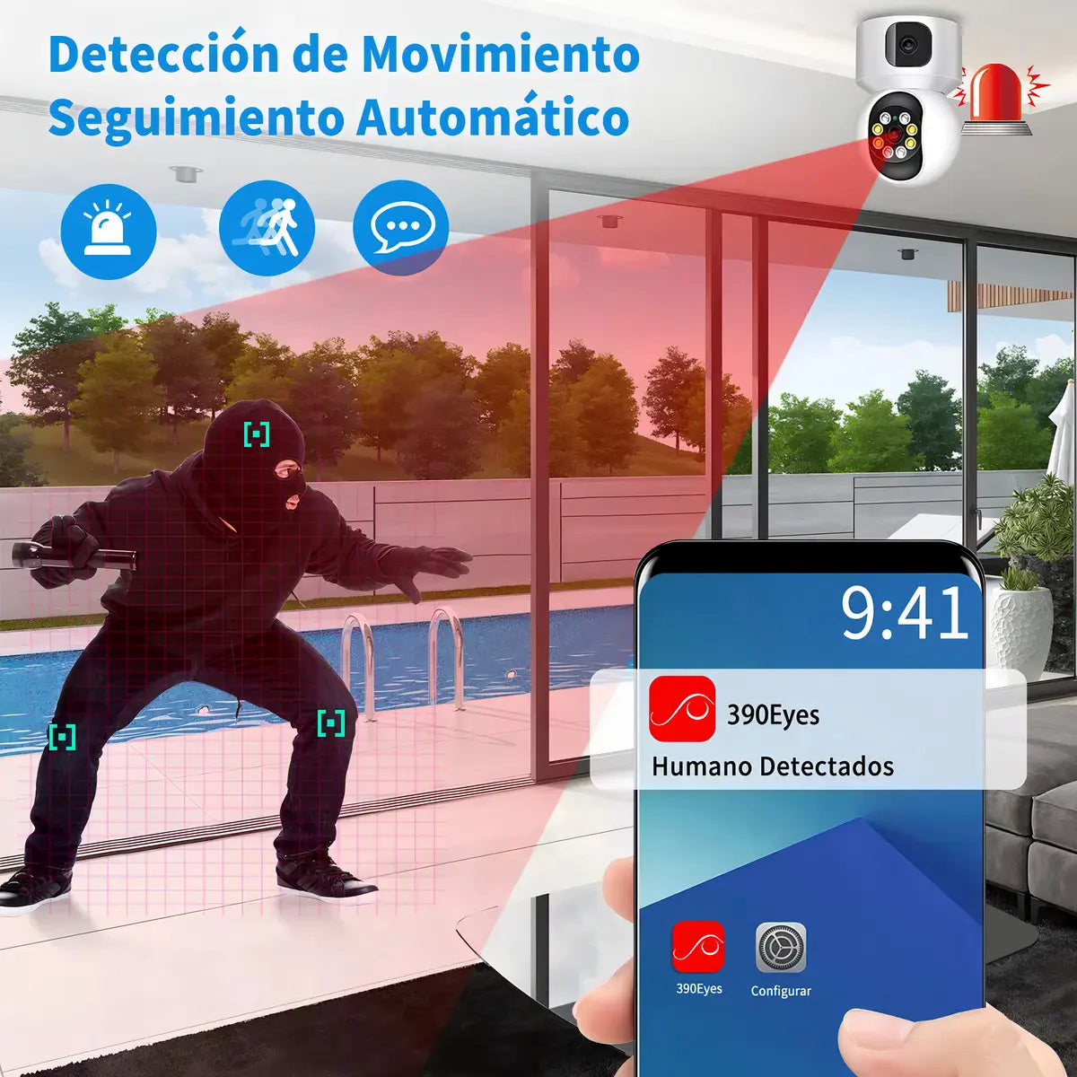 CAMARA DE SEGURIDAD INTERIOR DOBLE - SD-V9L