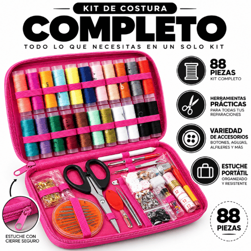 Kit de Costura 88 Piezas | Todo lo que Necesitas para Coser en un Solo Kit