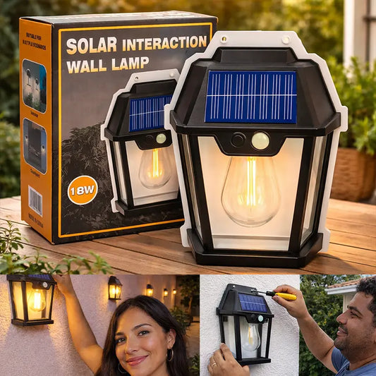 LAMPARA EXTERIOR SOLAR CON PANEL LED - DASE -0374 X60