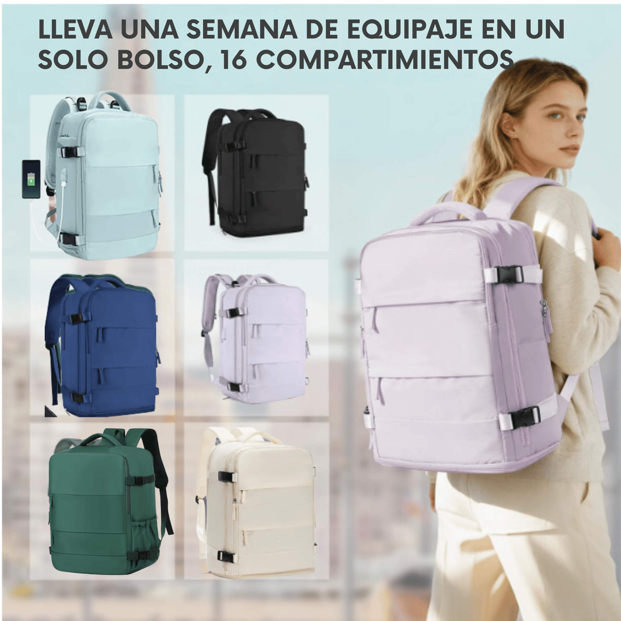 Bolso Viral Viajero - Ahorra en tu boleto aéreo y viaja mas ligero